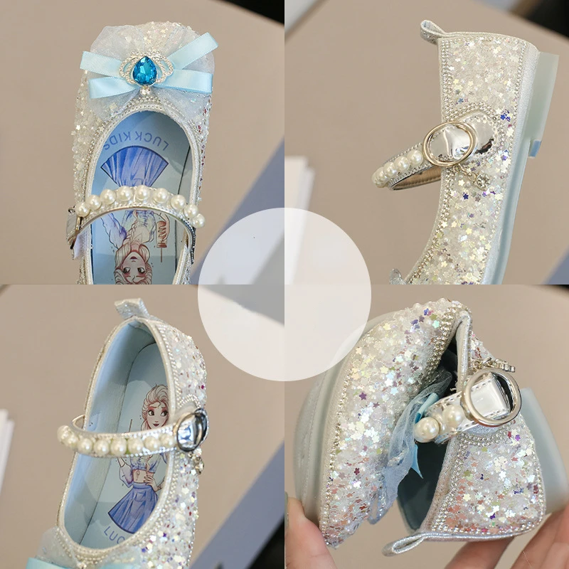 Zapatos Niñagirl Schoenen Trendy Kind Lederen Schoen Water Diamant Prinses Schoen Boog Mary Jane Schoenen Mode Kid Schoenen Lolita Schoen