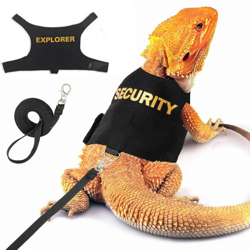 

Reptile Leash Harness Chameleon Lizard Squirrel Adjustable Escape Proof Walking Jacket Small Exotic Pet Outdoor Adventure Gear