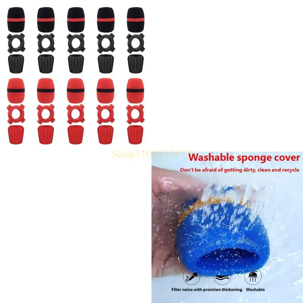 Best Seller Shakeproof Anti-Rolling Handheld Microphone Protective Cover Washable Mic Covers