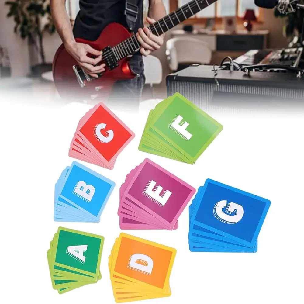 49pcs Basics Guide Guitar Fingering Card Coated Paper Guitar Supplies Exercise Comparison Table Universal Guitar Beginner Guide