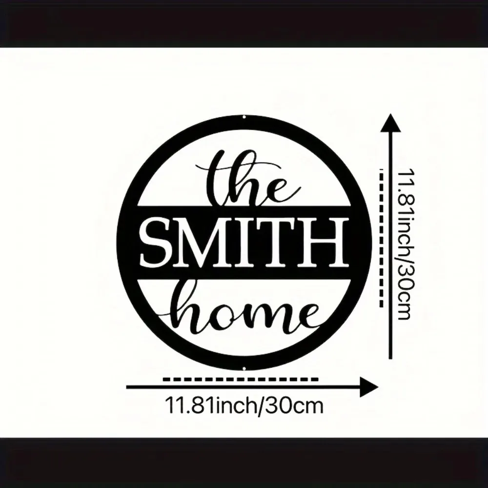 CIFbuy Custom Name Iron Metal Plaque, 2D Flat, Indoor Outdoor Porch Patio Farmhouse Holiday Decor Gift view 4