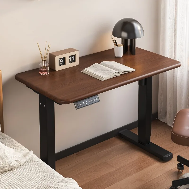 Electric lifting table Small size desk Student household solid wood computer desk Small apartment narrow space Bedside desk