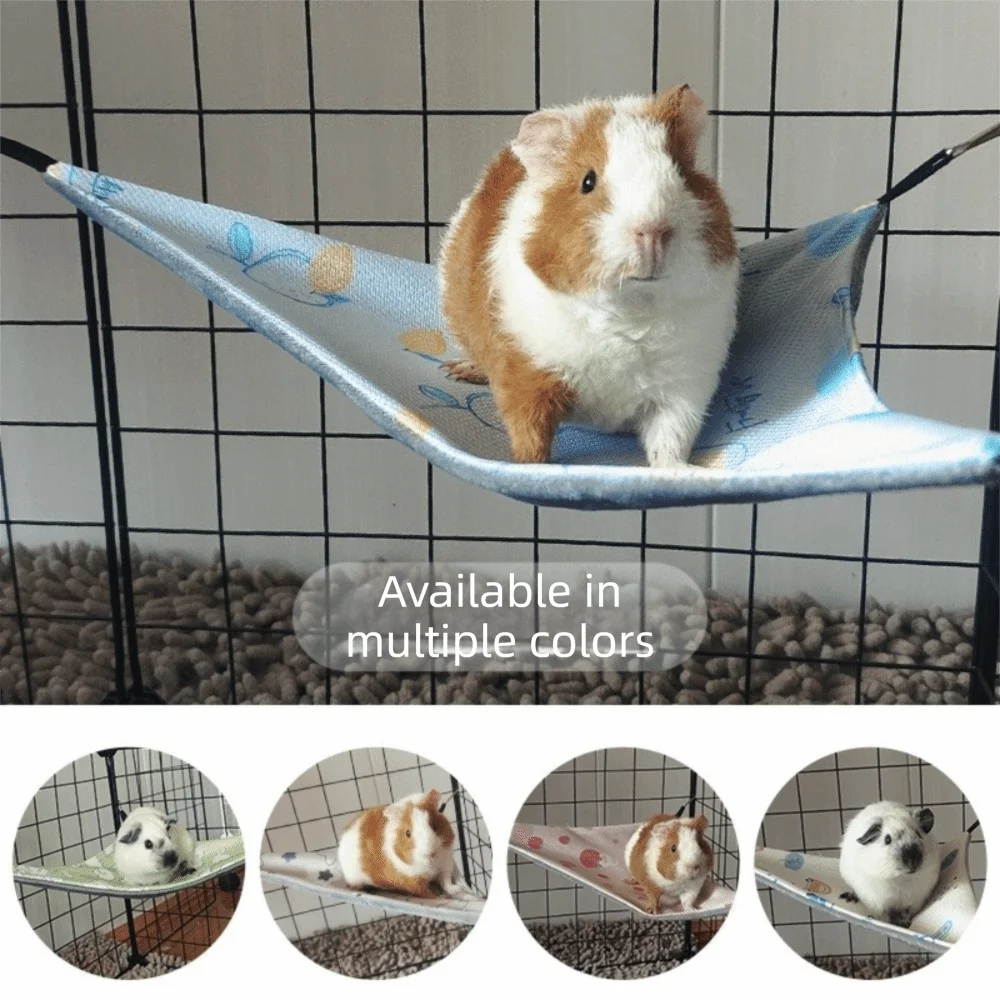 Ice Silk Hamster Triangle Hammock Skin-Friendly Double-sided Cooling Hanging Bed Breathable Comfortable Pet Hammock Nest Habitat view 2