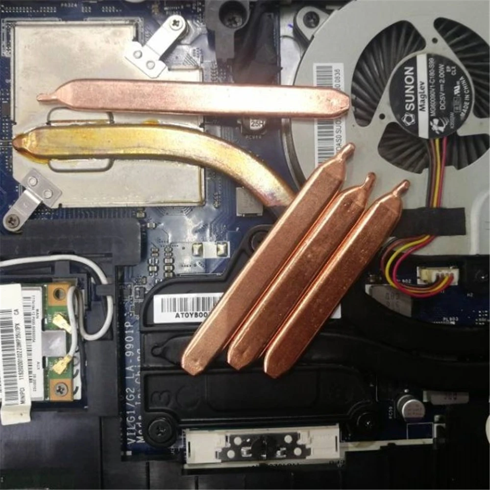 1 Buah 60Mm-300Mm Tembaga Murni CPU GPU RAM Pipa Panas Tabung Laptop Radiator Pemanas Dingin Pipa Panas Datar Heatsink Notebook Komputer