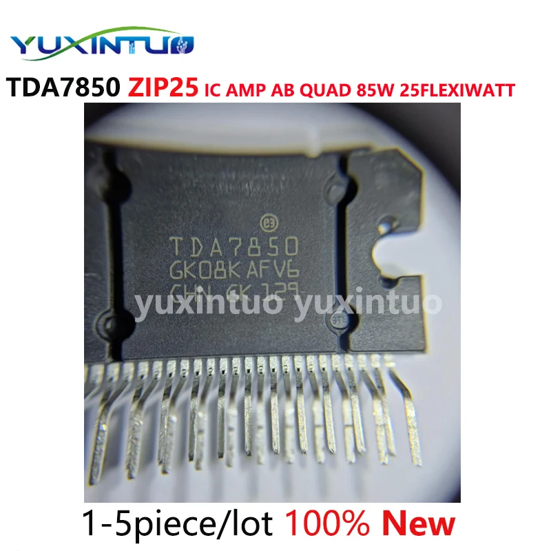 

1-5pcs/lot TDA7850 7850 ZIP25 IC AMP AB QUAD 85W 25FLEXIWATT