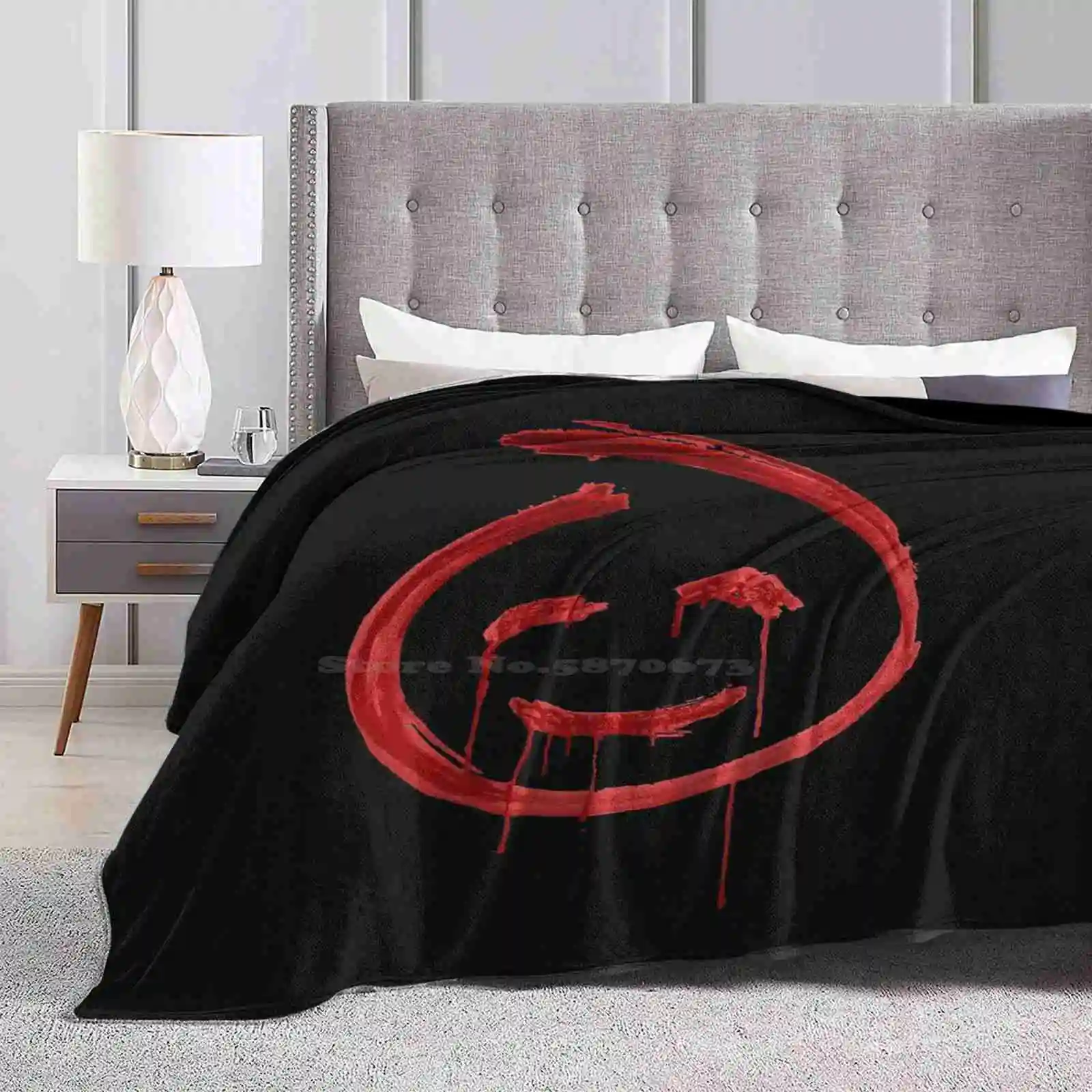 Red John Symbol Super Warm Soft Blankets Throw On Sofa/Bed/Travel Series The Mentalist Red John Symbol Trace Smile Mystery