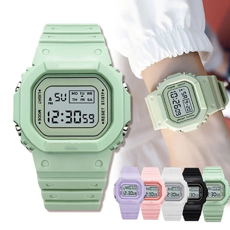 New Fashion Transparent Digital Watch Square Women summer Watches Sports Electronic Wrist Watch Reloj Mujer Clock Dropshipping