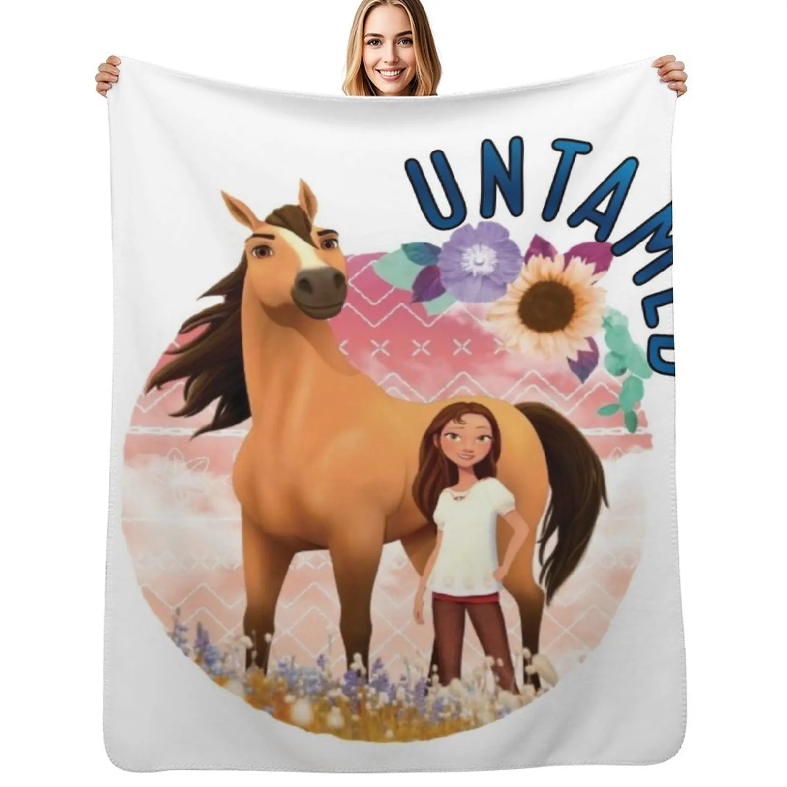 

Untamed spirit riding free Throw Blanket Luxury Brand funny gift Plaid Blankets For Sofas Blankets