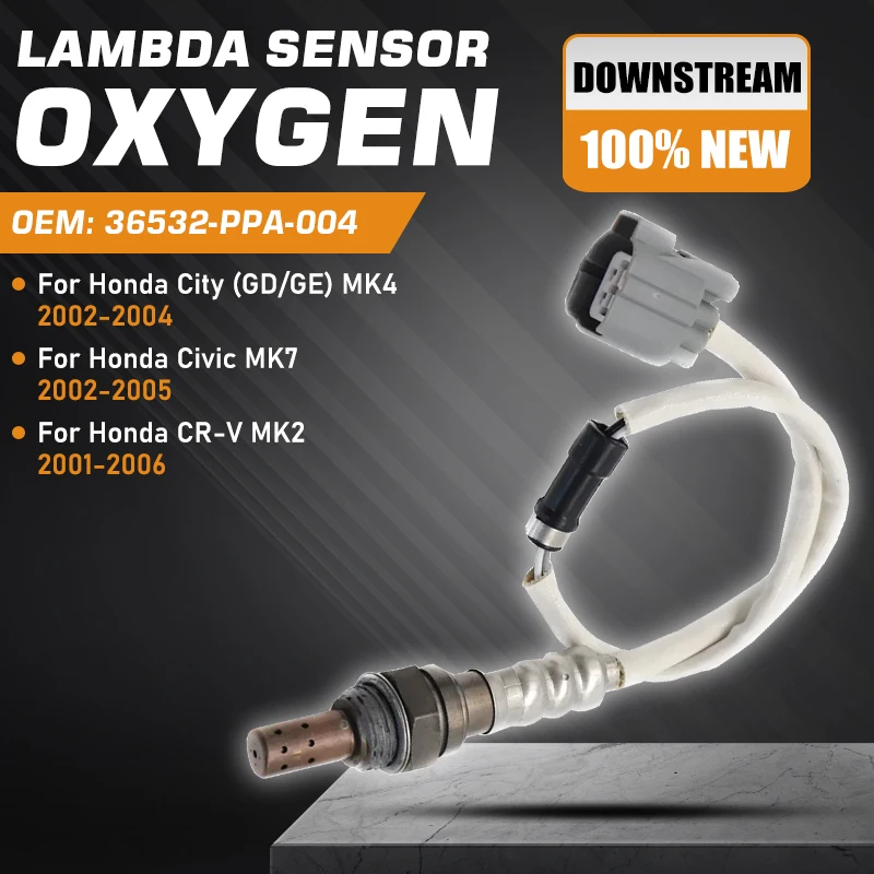 Задний датчик O2 для Honda CR-V MK2 2001-2006 Лямбда-зонд Honda Civic MK7 2002-2005 Honda City 4-го поколения 2002-2004 Датчик кислорода Задний датчик O2 для Honda CR-V MK2 2001-2006 Лямбда-зонд Honda Civic MK7 2002-2005 Honda City 4-го поколения 2002-2004 Датчик кислорода