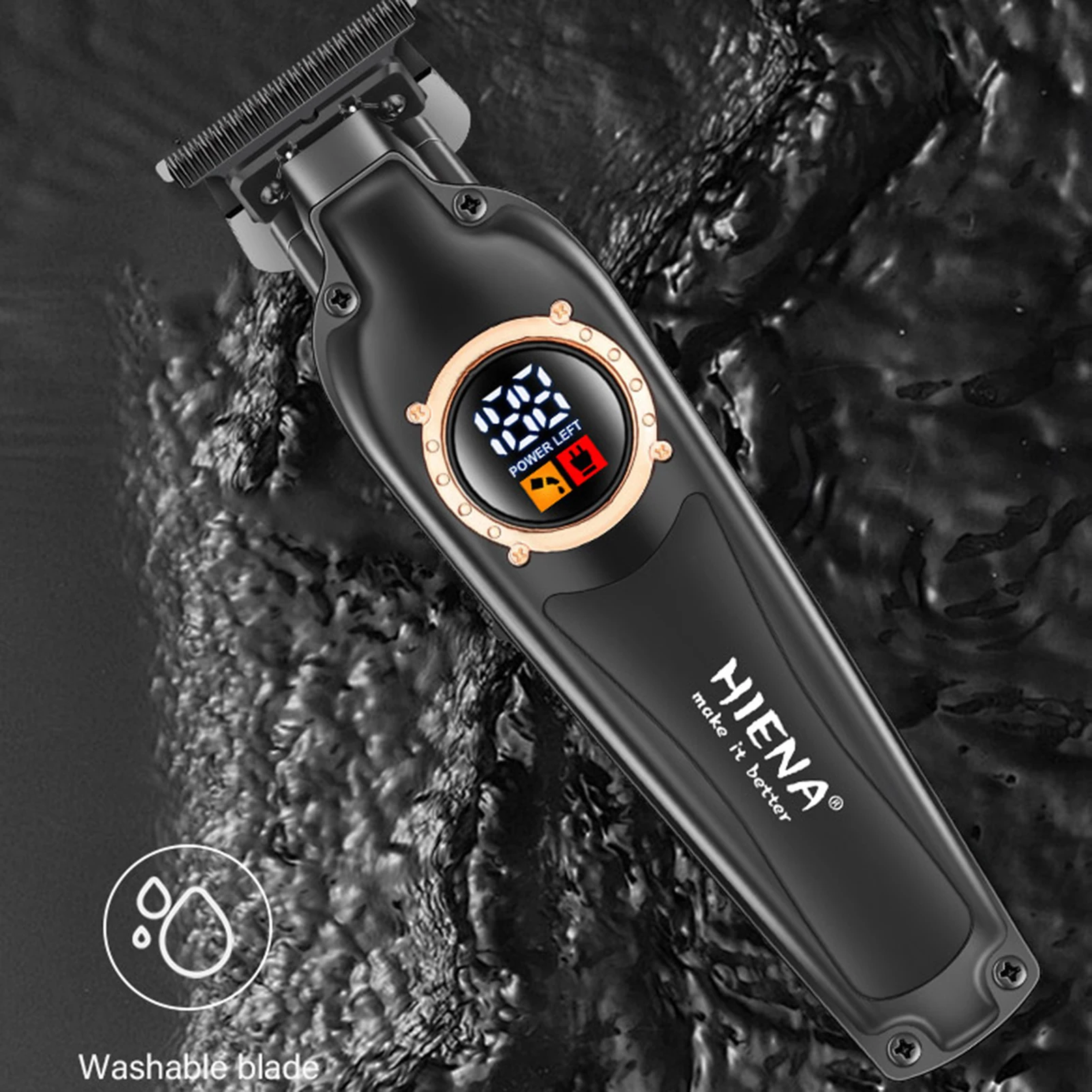 طقم ماكينة قص الشعر الذكية بشاشة LED لقص الشعر، ماكينة تشذيب الشعر الكهربائية القابلة لإعادة الشحن، ملحقات تصفيف الشعر