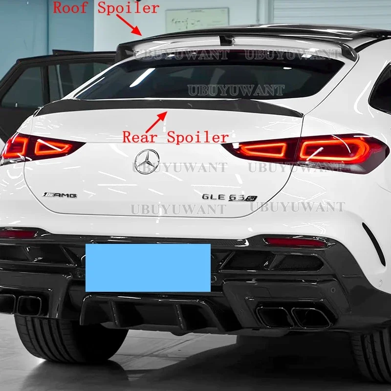 For Mercedes-Benz GLE Class GLE Coupe C167 GLE350 450 GLE53 GLE63 Rear Carbon Fiber Tail Modification 2021 2022+