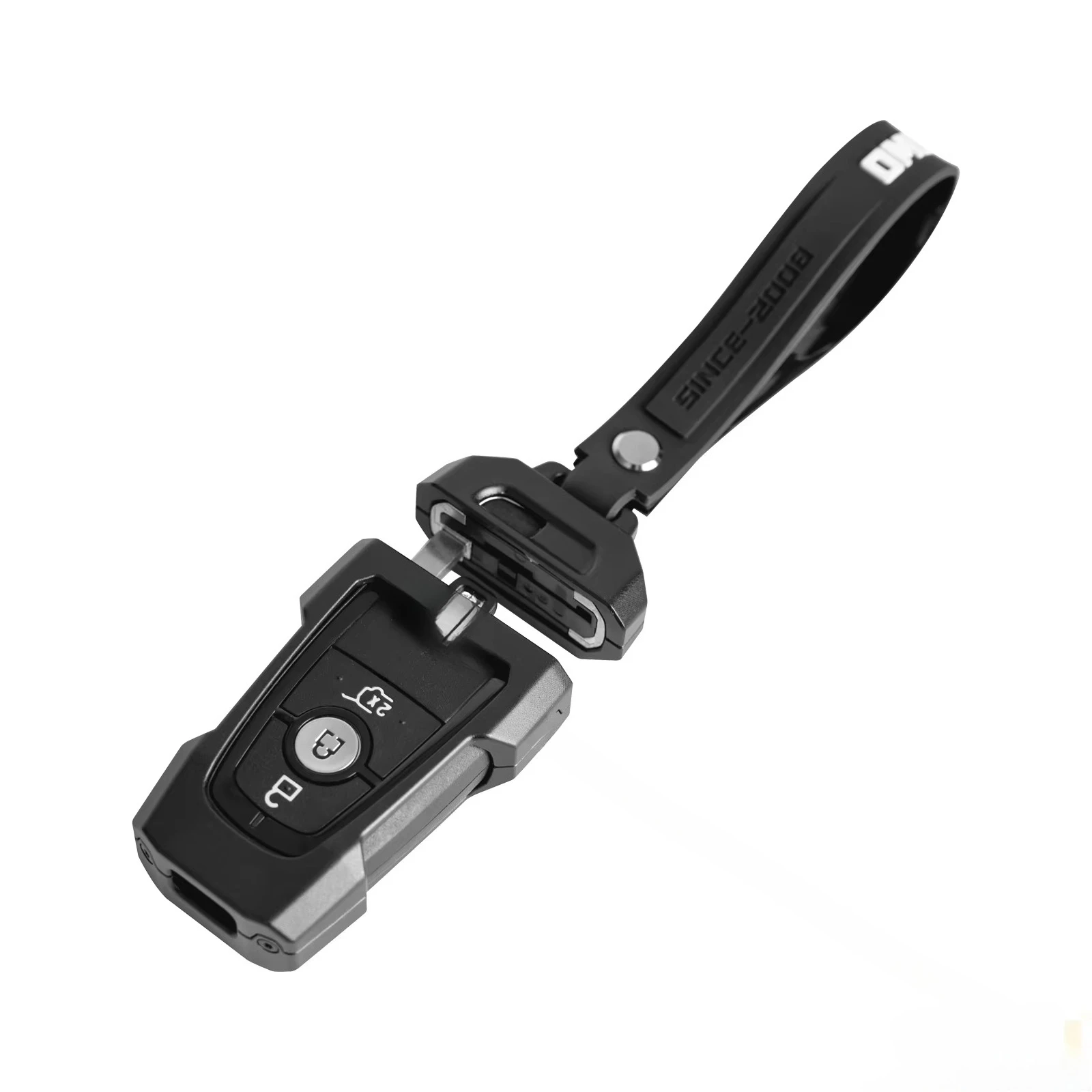 OMU Aluminum & Carbon Fiber Key Case with Customized Logo Bronco/F150 Offroad Car Accessory