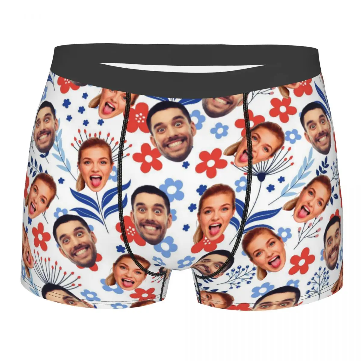 

Valentine's Day Men Personalized Custom Face Photo Underwear Boxer Briefs Soft Shorts Panties Underpants For Boyfriend Husband