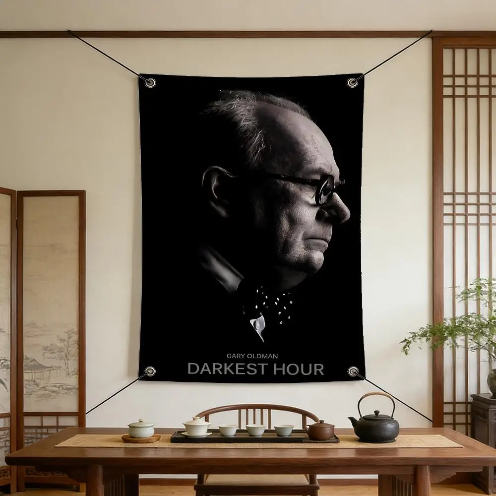 Movie D-Darkest H-Hour Flags Flags are suitable for outdoor camping, live streaming, music festivals, home décor, and parties