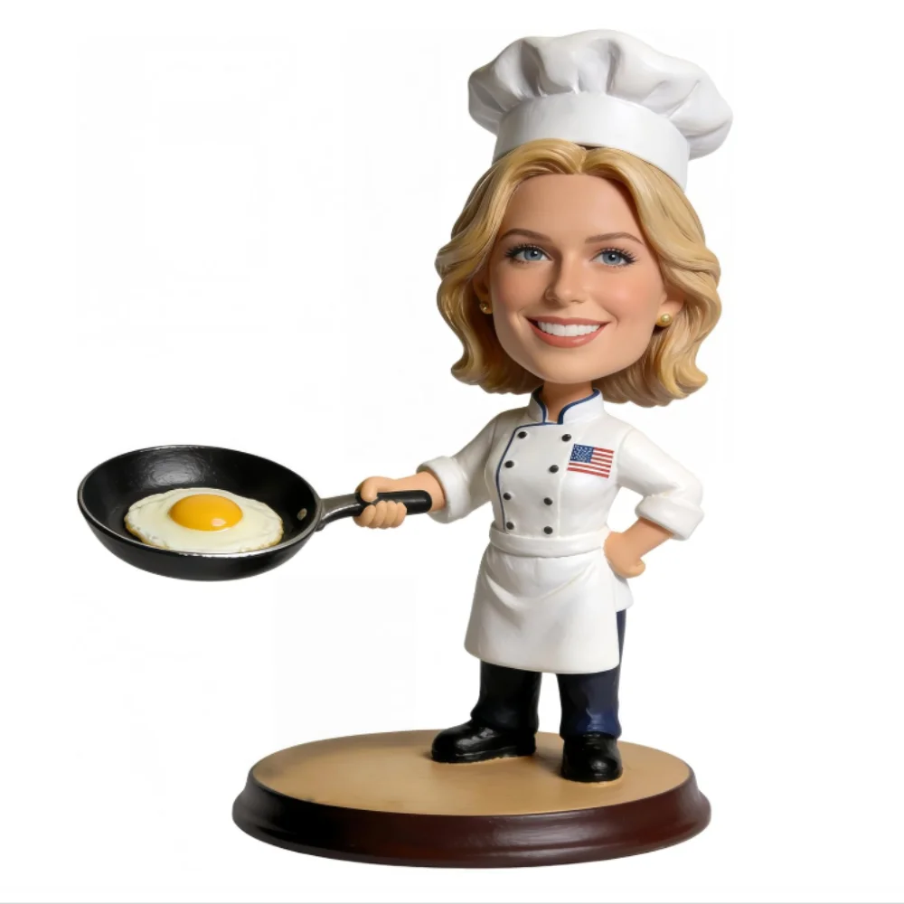 Custom Chef Bobblehead -Personalized from Your Photo | Ideal Gift for Bakers/Cooking Enthusiasts On Birthdays/Valentine’s Day