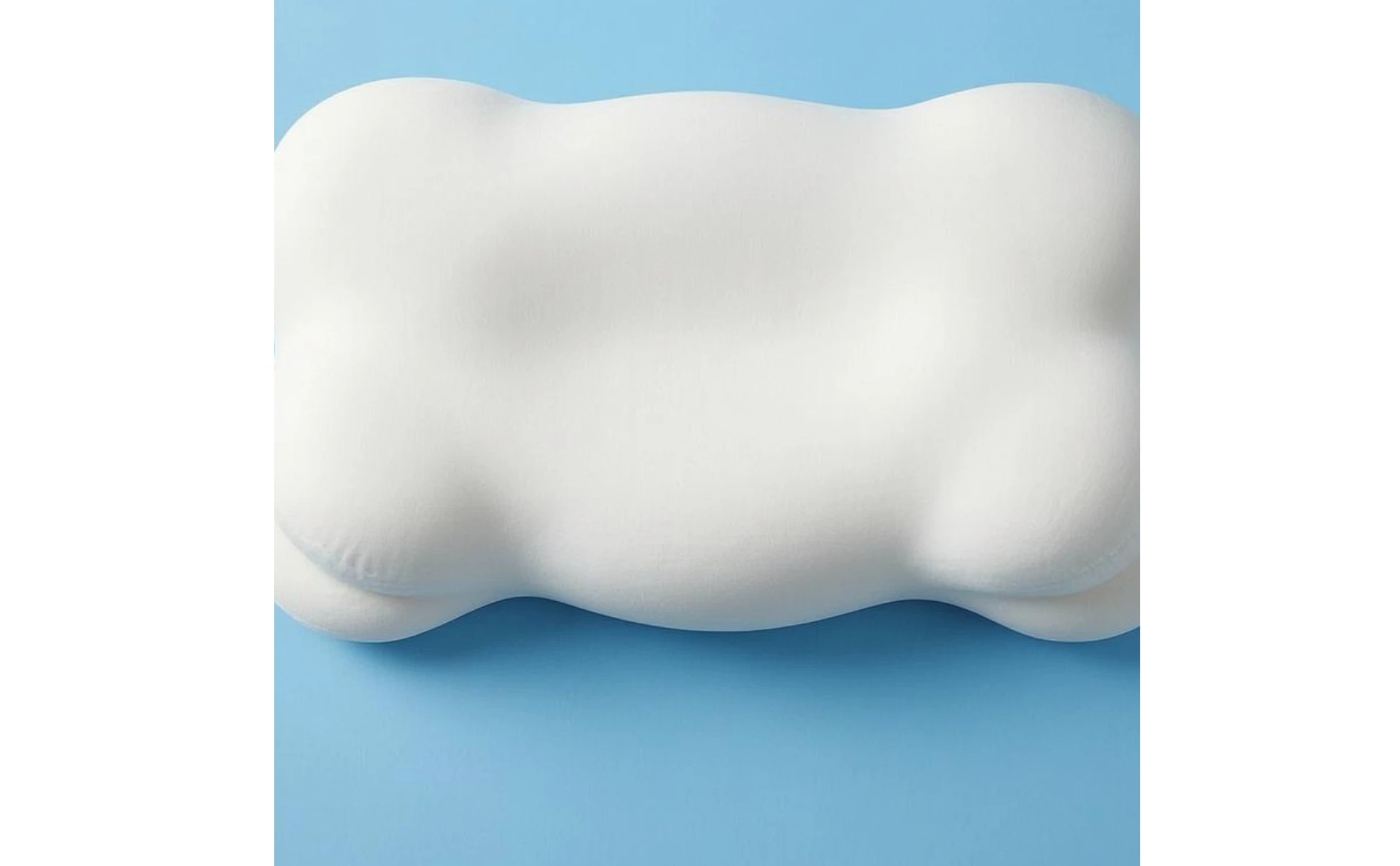 Contoured Memory Foam Pillow Raised Side Sections Sleep Support Bedding Matching Pillowcase