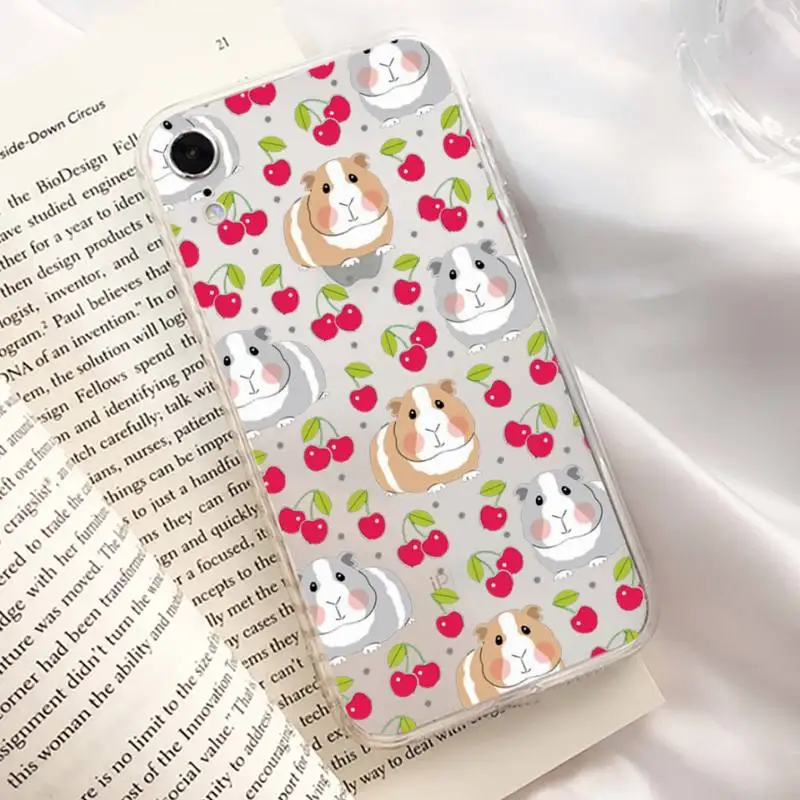 Cute Cartoon Guinea Pig Phone Case For iPhone 11 12 13 14 Mini Pro Max XR X XS TPU Clear Case For 8 7 6 Plus SE 2020