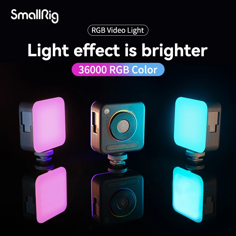 SmallRig P108 RGB Video Light,Portable LED Camera Lights 360° Full Color Photography Lighting ,2500mAh Rechargeable On-Camera