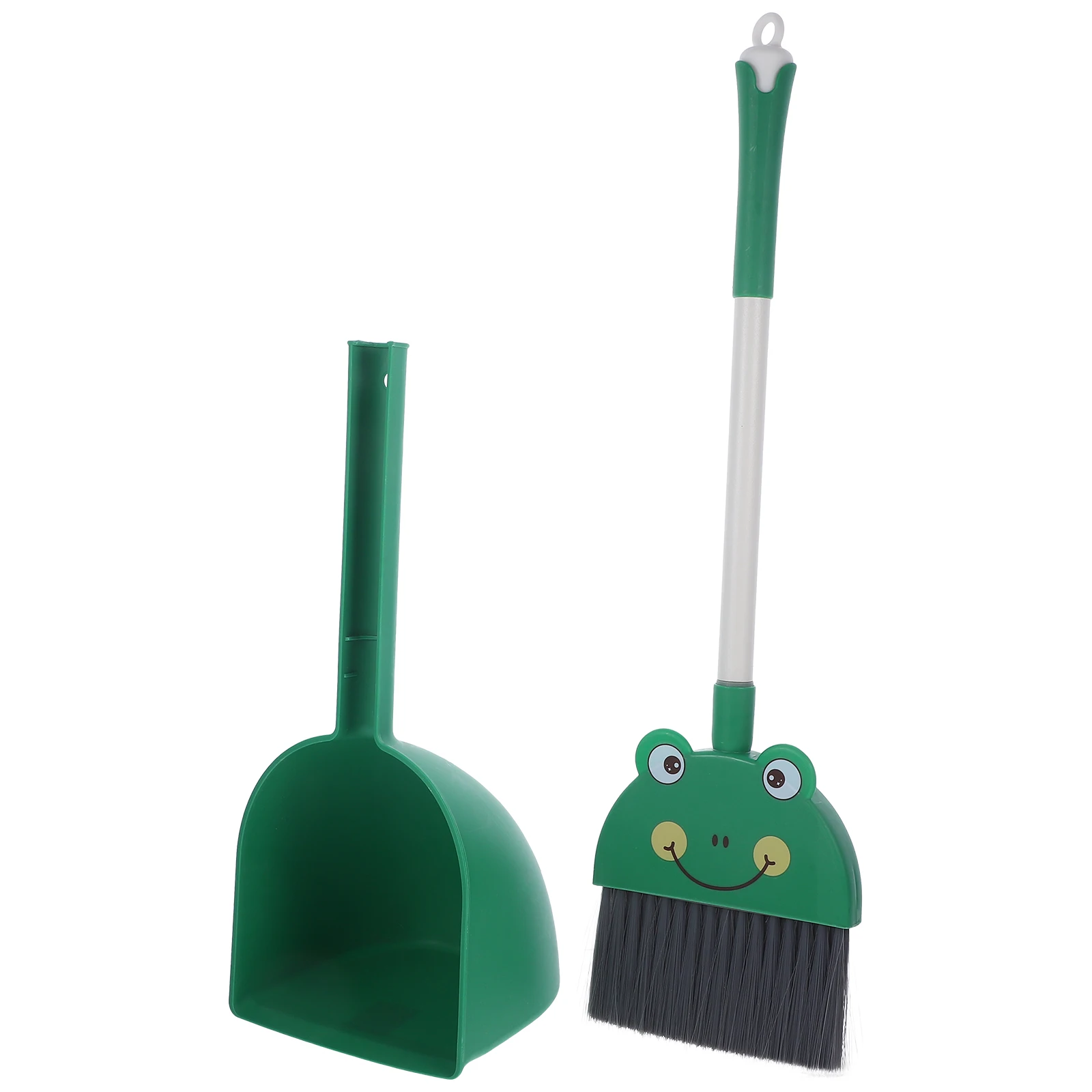 

1 set Children Broom Set Small Dustpan Kids Cleaning Kit Household Toddler Tools Cartoon Frog Student Broom Practical