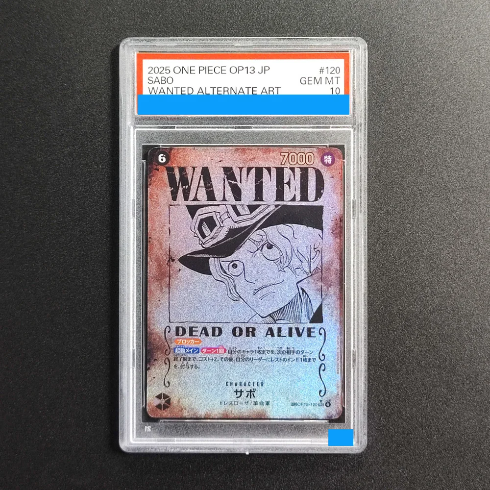 

Proxy ONE PIECE JAPANESE OP13-CARRYING ON HIS WILL #120 SABO WANTED Authentication Grading 10 Collection Game Card