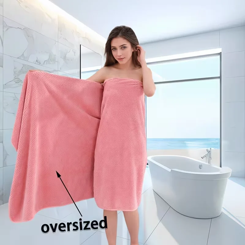 1pc Extra Large Microfiber Bath Towel 90x170cm, Ultra Soft Highly Absorbent Quick Dry Towel for Bathroom Gym Hotel Home