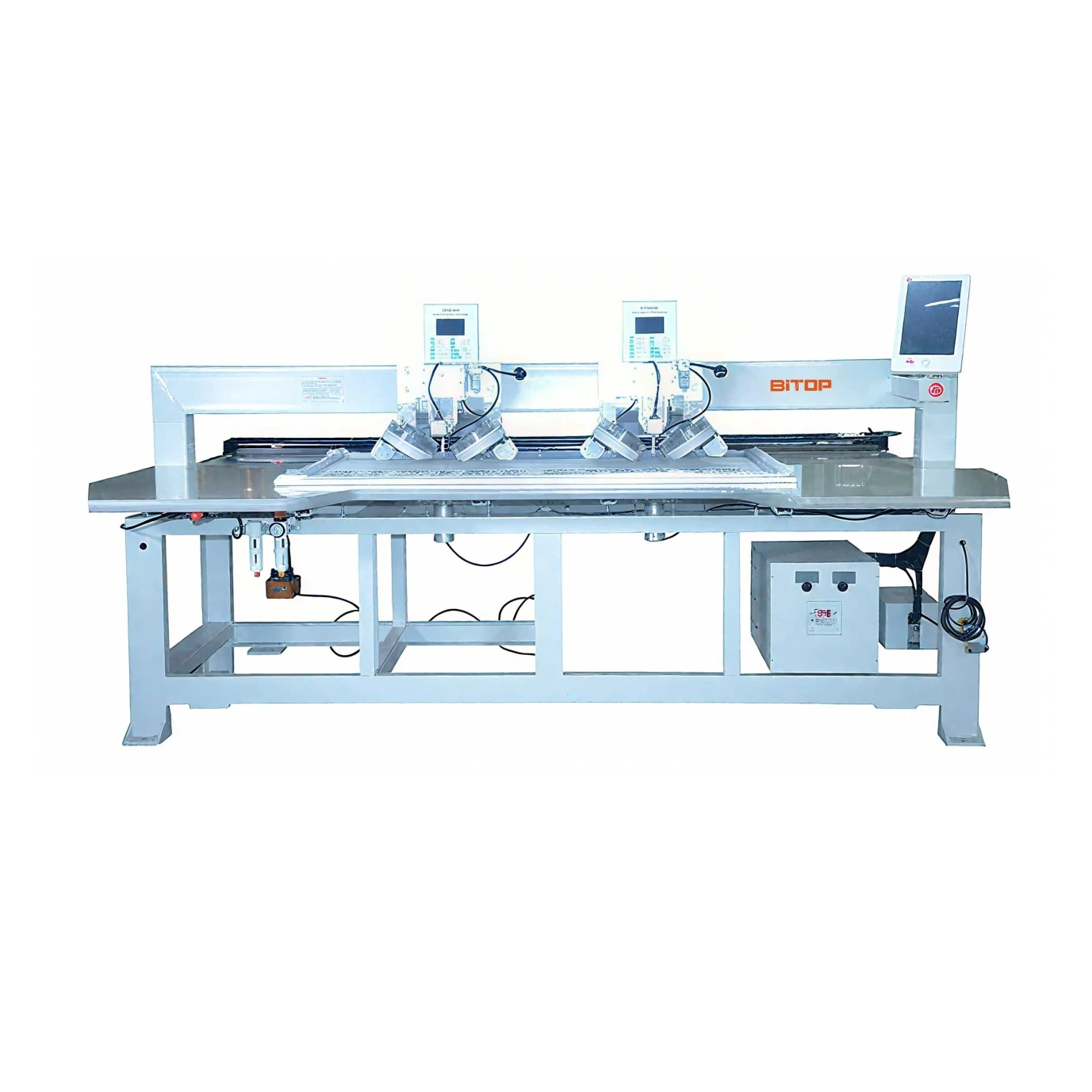 BT-1201TZ Double Station 50*60cm High Speed Automatic Hotfix Rhinestone Setting Machines for Garment