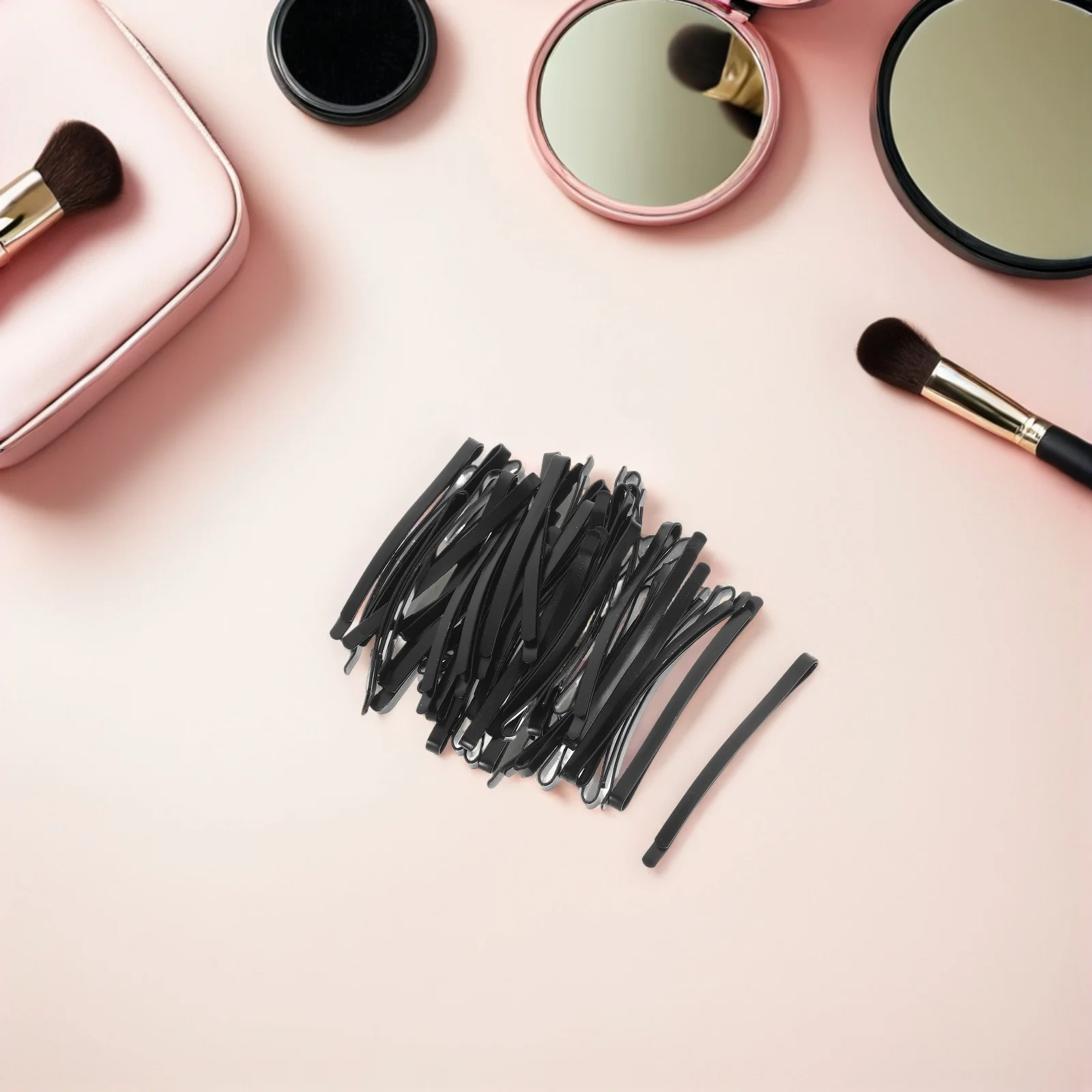 

100pcs Handmade Curved Hairpins Metal Bobby Pins For Thick Long Hair Non-Slip Grip Styling Clips Chignon Updo Bangs Lift