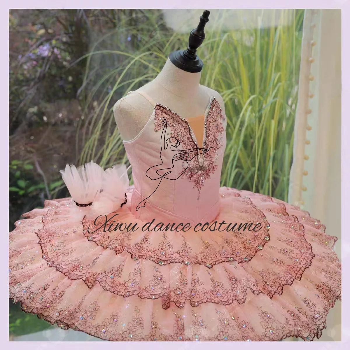 新しいチュチュスカート子供の白いダンスドレス競技ポンスカート大人のバレエスカートプロのカスタマイズされたパフォーマンスドレス