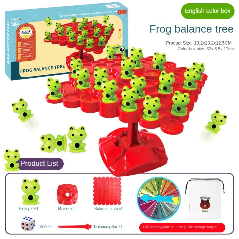 Balance Tree Board Game Building blocks Stacking for party competition game Adventure Wheel  Punishment game for kids birthday