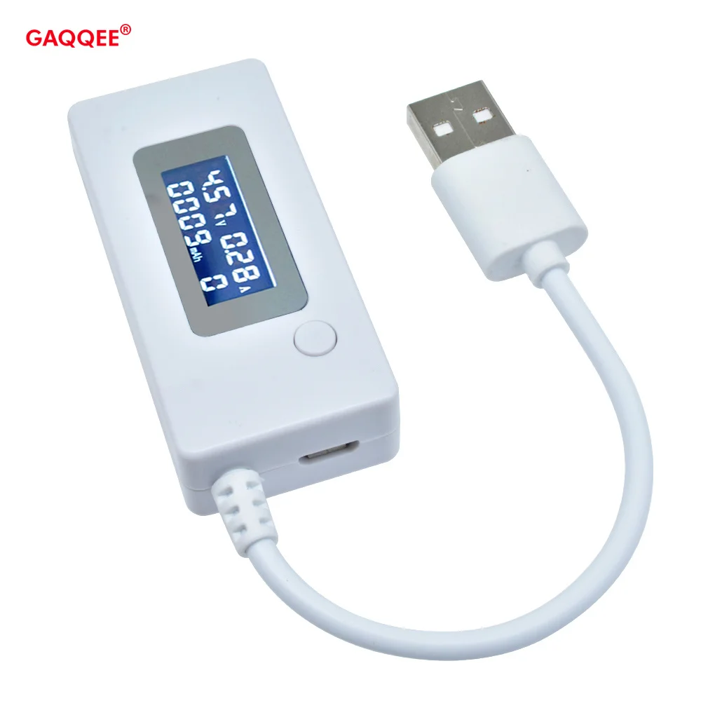 LCD Micro USB Current Tester Meter Ammeter Voltmeter DC Charger DetectorBattery Capacity with Switch Power Bank for Mobile Phone