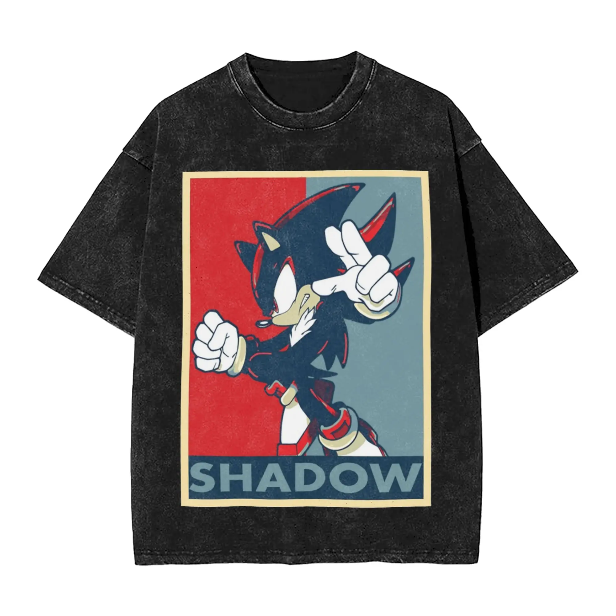 Washed T Shirts Sonices Cartoon Retro Hip Hop Vintage T-Shirt Street  Streetwear Short Sleeve Printed Tops Tee Shirt for Men