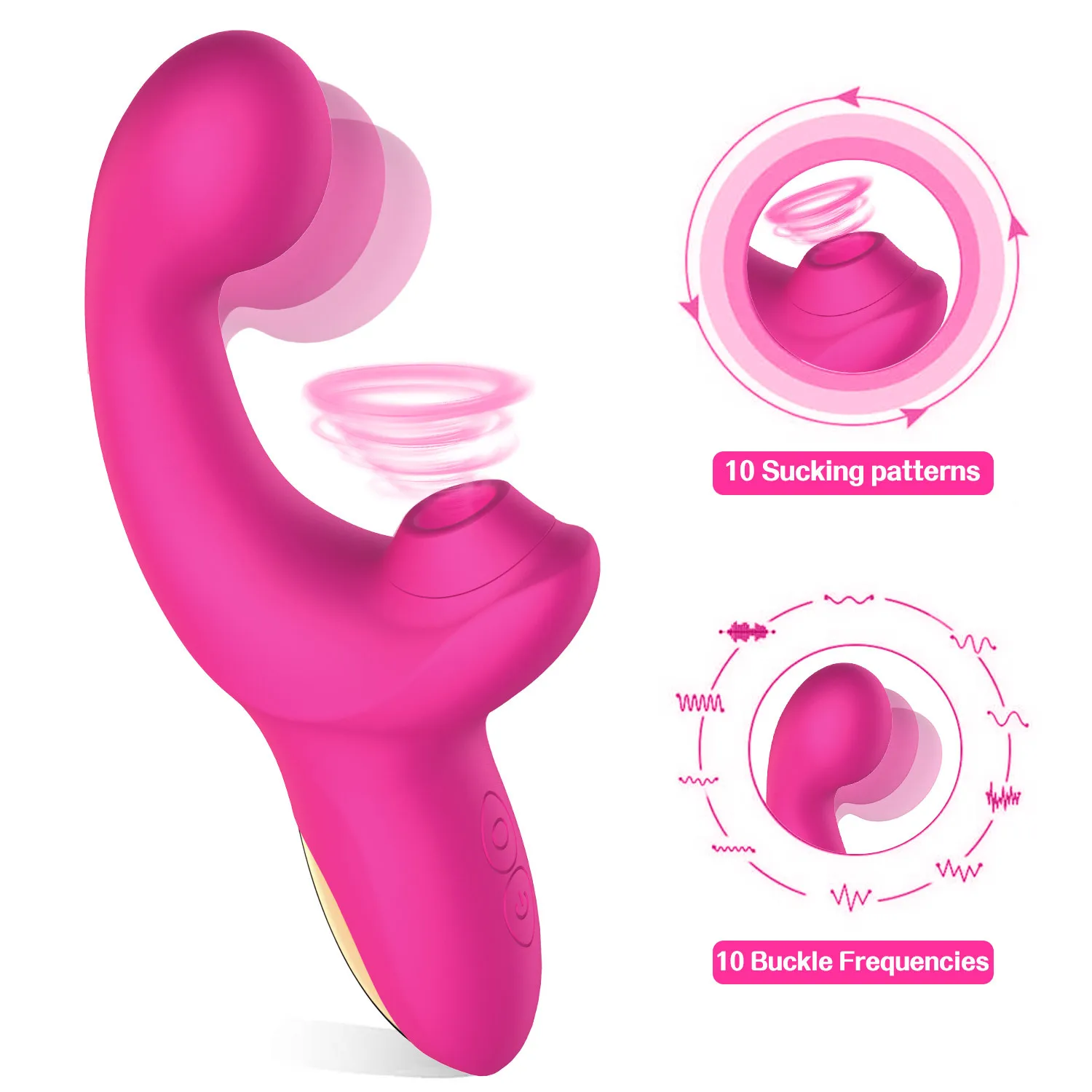 Rabbit Sucking Vibrator Clitoral G Spot Stimulation Adult Sex Toys for Women Vibrating Finger Massager with Suction Vibration