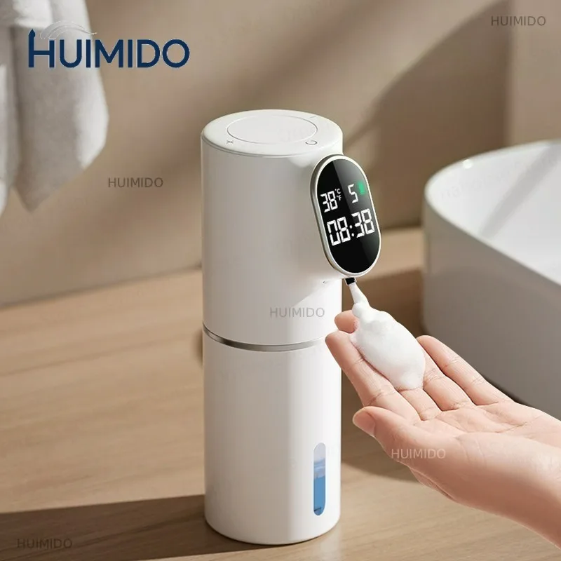 automatic-soap-dispenser-with-led-display-rechargeable-5-level-adjustable-new-2-in-1-desktop-wall-hanging-bathroom