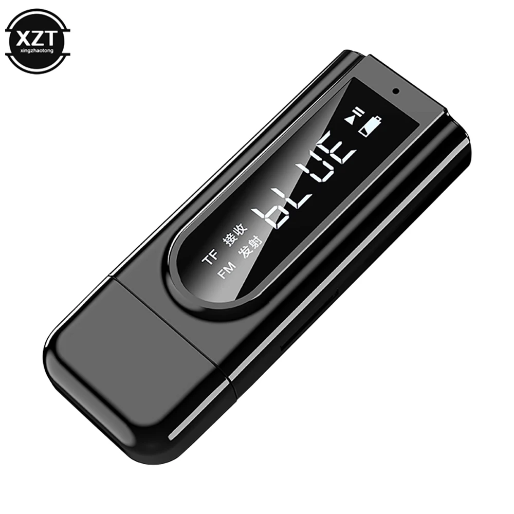 NEWEST 6 In 1 Bluetooth 5.0 USB Receiver Transmitter LED Display MP3 Player Aux Car FM TV PC TF Wireless Audio Stereo Adapter