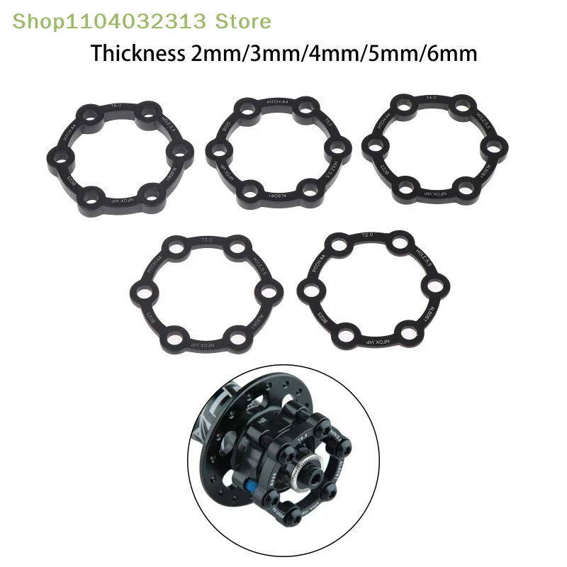 Electric Scooter Brake Disc 3mm Gaskets Bicycle 6 Holes 2mm Washers 4mm Hub 5/6mm Flower Drum Heightening Pad Bike Black Washer