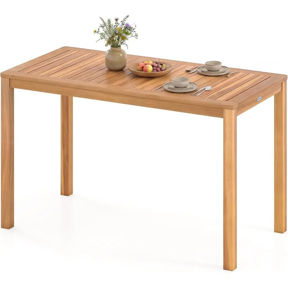 

Elegant Acacia Wood Patio Dining Table for 4-6, Ideal for Outdoor Spaces