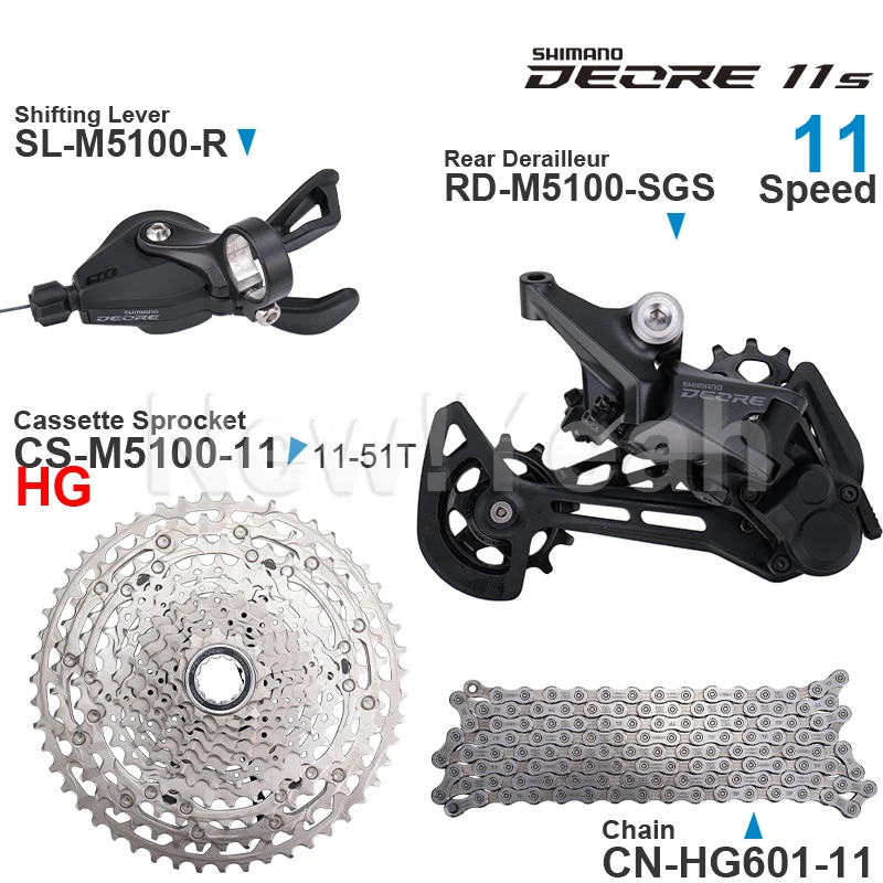 SHIMANO DEORE M5100 M5120 11v Groupset Shifter SL-M5100 Rear Derailleur RD-M5100 11-speed Cassette CS-M5100 Chain Original parts