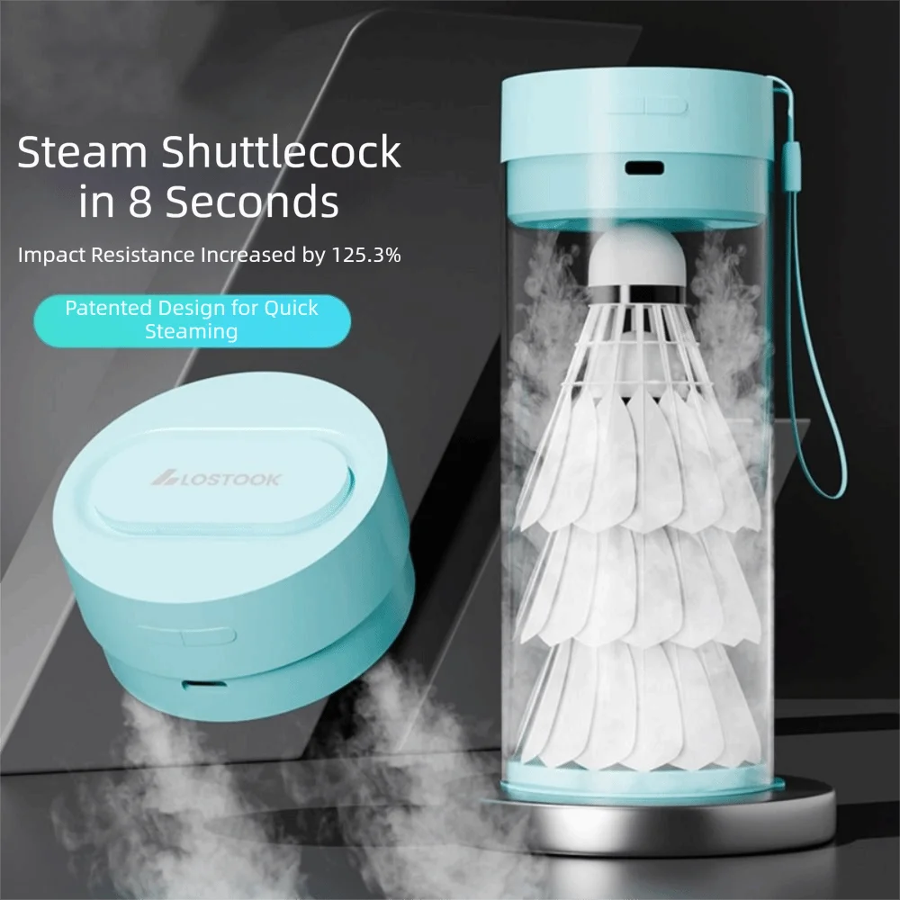 

Efficient Shuttlecock Humidifier Steam Air Blue White Badminton Shuttlecocks Steam Mini Rechargeable Badminton Humidifier
