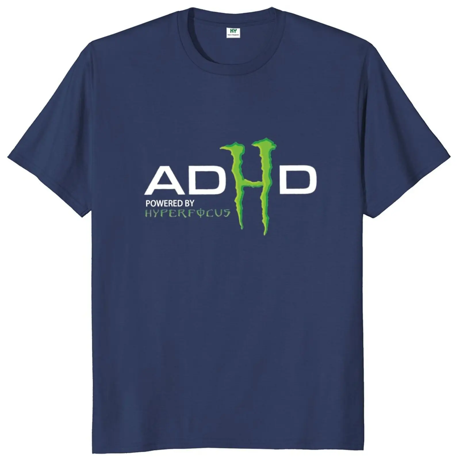 ADHD Hyperfocus Productivity Monster T Shirt 100% Organic Cotton Premium Heavyweight Tee EU Size