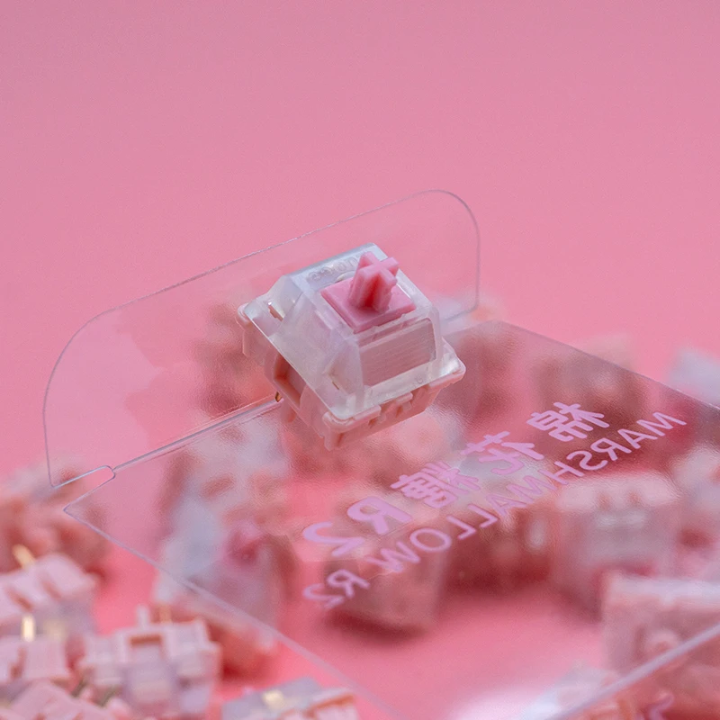Cotton Candy R2 Switch Linear Pre-Lubed 5 Pins HotSwap UPE Stem BSUN Switches For Mx Mechanical Keyboard 기계식 키보드 축