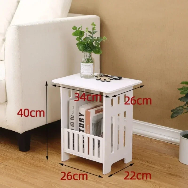 Modern Minimalist Mini Coffee Table Rural Living Room Small Square Leisure Side Table European Style Bedside Magazine End Table