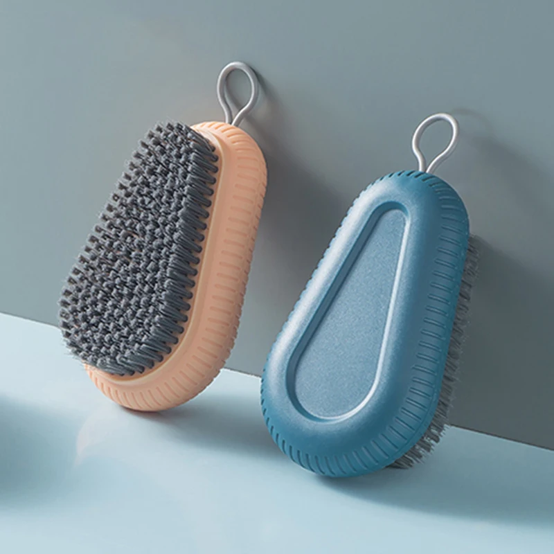 Brosse à récurer multifonctionnelle pour vêtements, fourrure douce, chaussures, ménage, minimaliste, poignée en plastique, brosse à linge, fournitures de livres