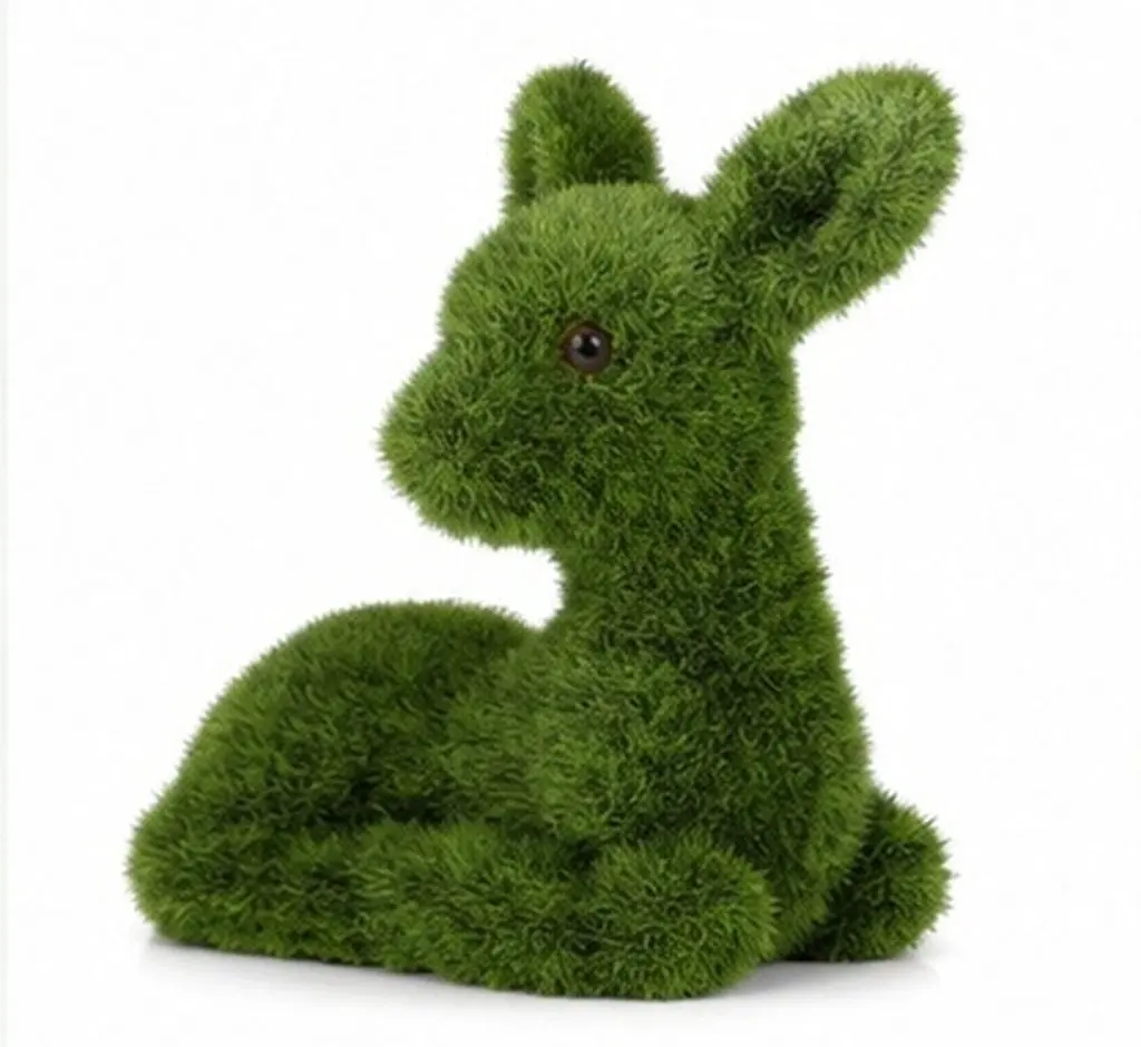 Flocking Deer Garden Ornament Outdoor Patio Lawn Backyard Flowers Trees Miniature Decor Small Deer Adornment Landscape Spring