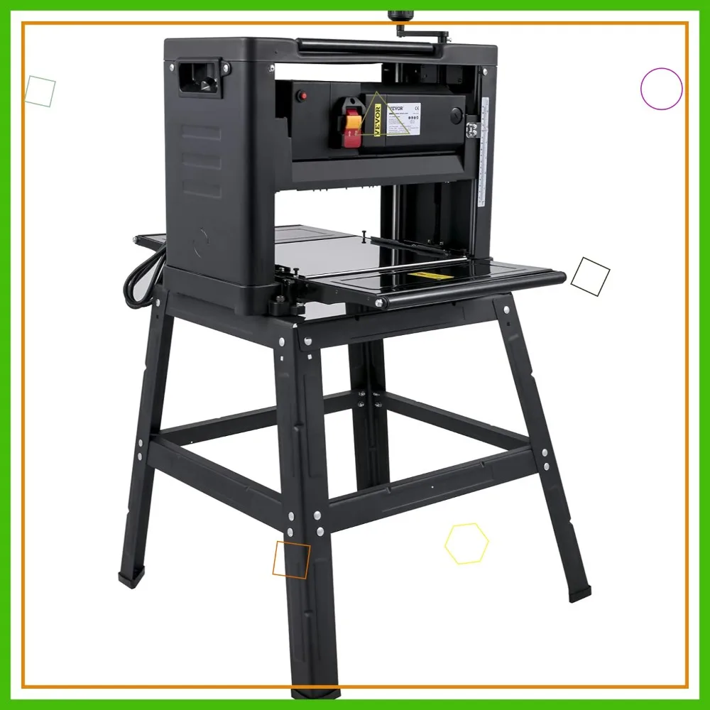 

13-Inch Benchtop Wood Planer, 2000W, Foldable, Dust Exhaust for Woodworking