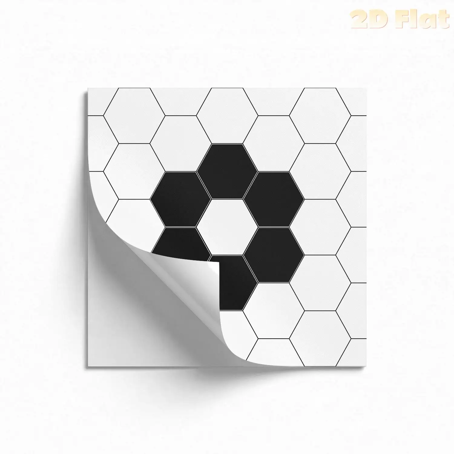 

Black White Hexagon Floor Tile Stickers, Self-Adhesive Removable Vinyl Decals, 20/30cm, Peel And Stick For Kitchen Bathroom Deco