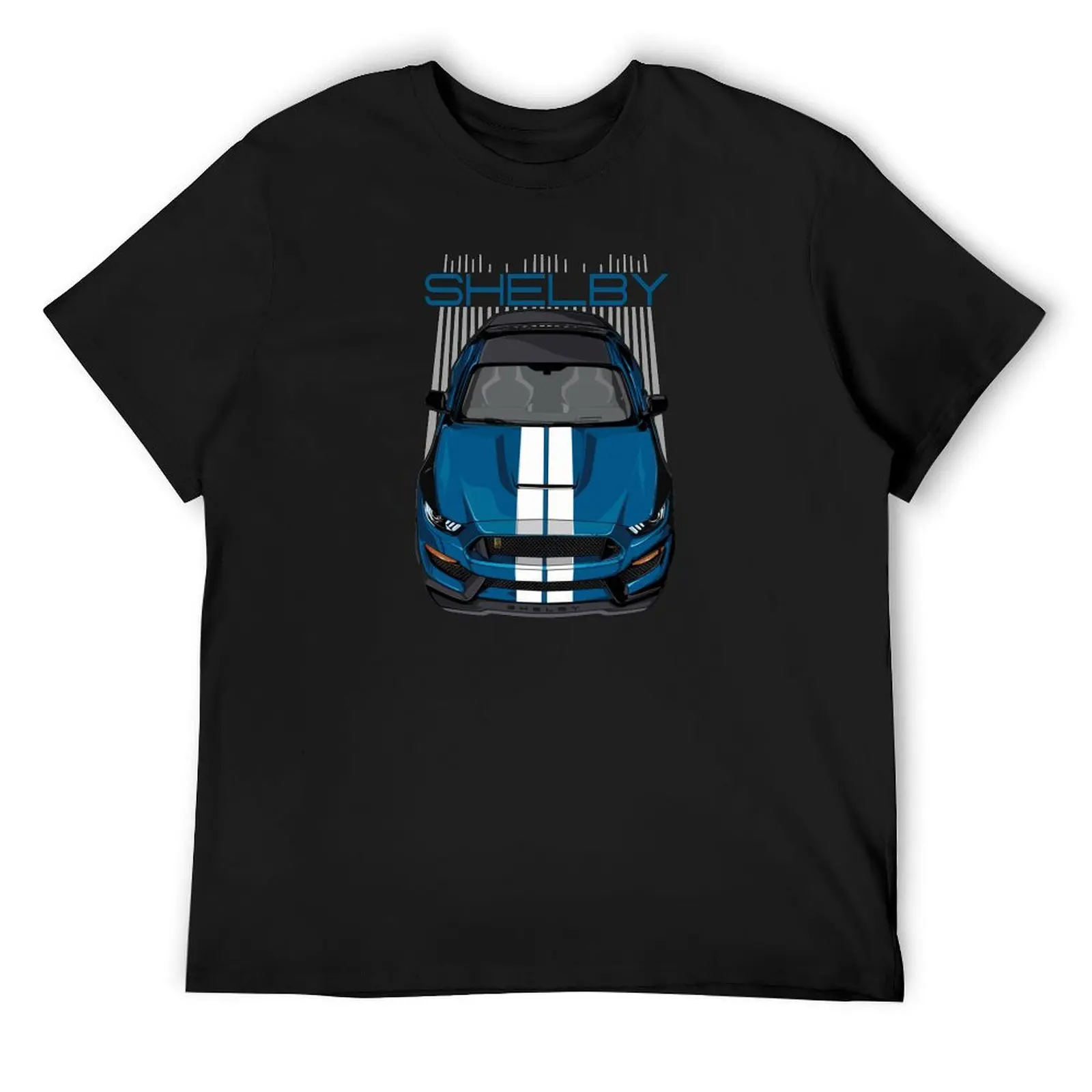 Shelby GT350 - Blue & White T-Shirt graphic tee shirt anime anime stuff mens graphic t-shirts anime