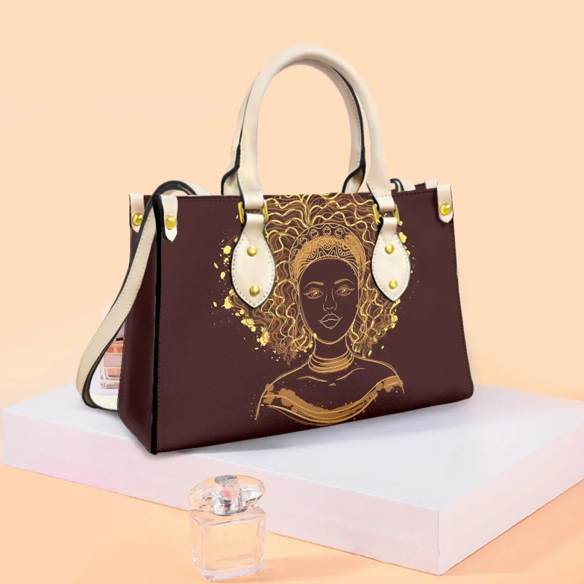 Cross Body Bags Female Creative African Culture Printing Girls Shoulder Tote Elegant Portable Daily Travel Shopping Bag Handbags