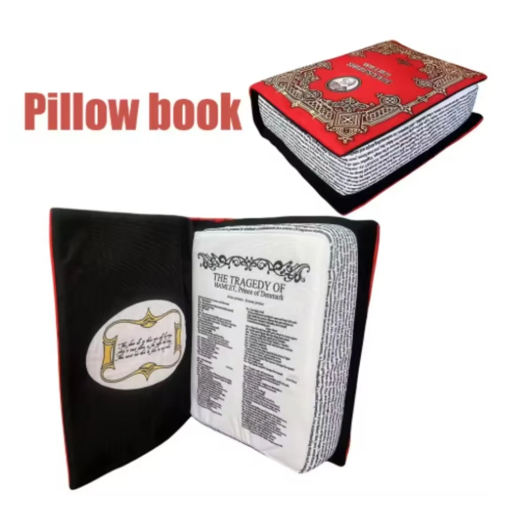 New 25cm Shakespeare Book Plush Toys Pillow book Cute Soft Stuffed Home Room Gift