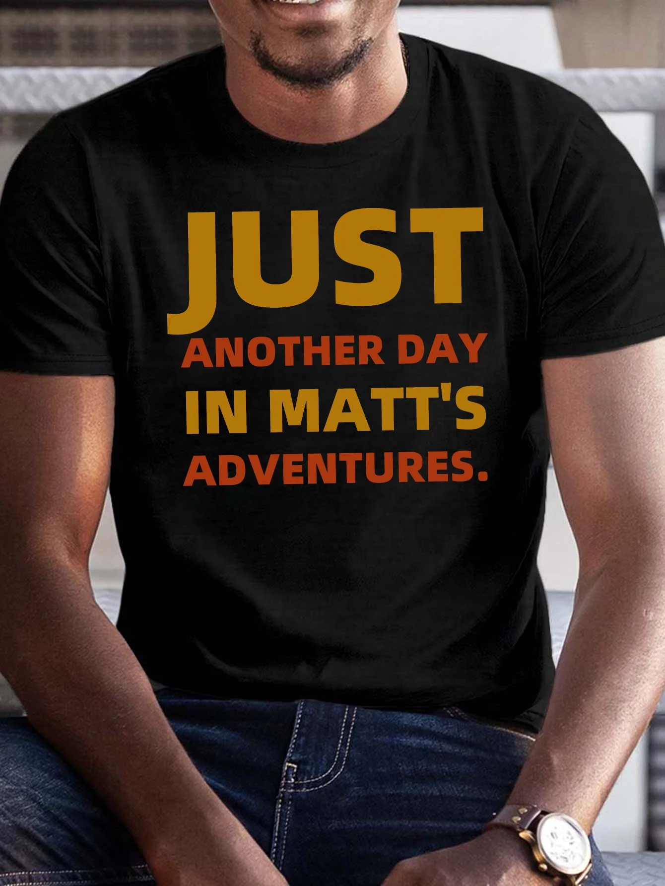 Take a Chance Again with Everyday Printed T-Shirts, Men's T-Shirts, Summer Casual Short-Sleeved T-Shirts