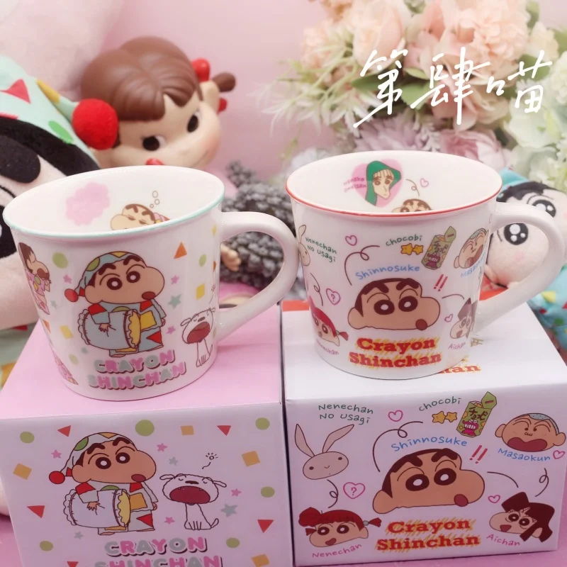 Hete Nieuwe 250Ml Cartoon Crayon Shin-Chan Cup Schattige Keramiek Kindersap Melkbeker Water Cup Vakantie Originaliteit Festival Geschenken